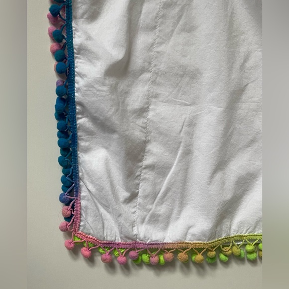 Pilyq Girls’ Beach Coverup with Rainbow Pompoms - Picture 7 of 9